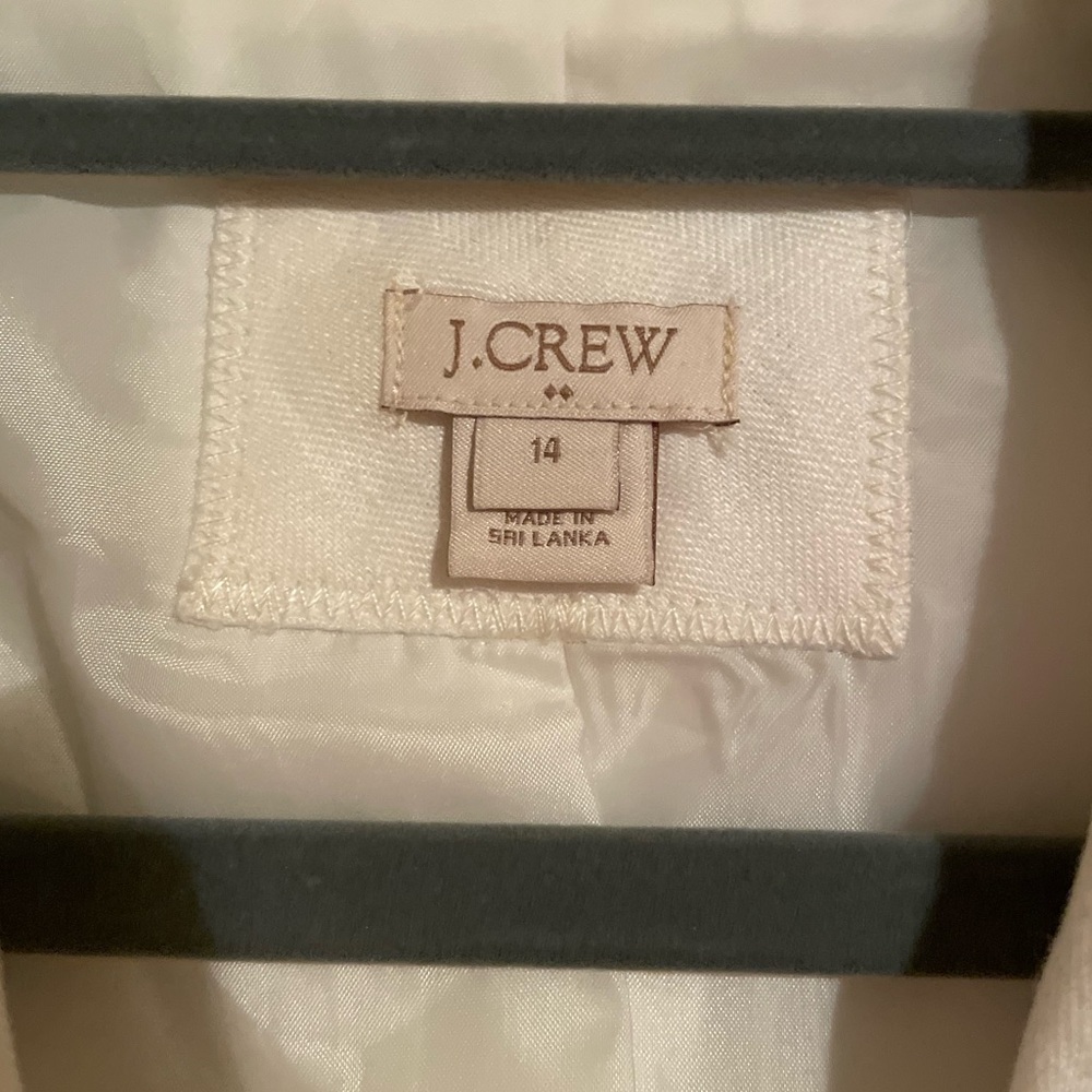 J Crew Lined White Linen Women’s Blazer - 14 - Picture 5 of 6